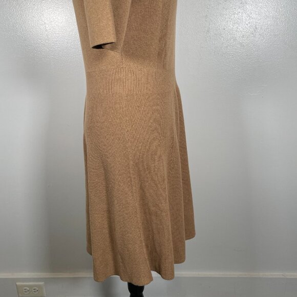 Banana Republic Sweater Dress Womens Medium Brown Knit Short Sleeve Round Neck - Picture 14 of 16